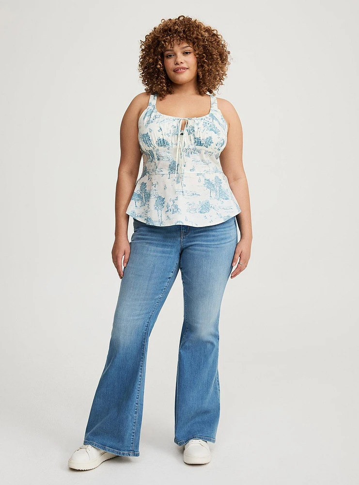 TORRID Corset Sleeveless Peplum Top | Arden Fair
