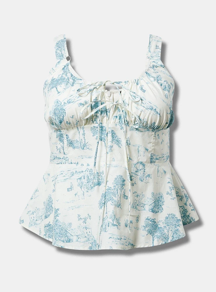 TORRID Corset Sleeveless Peplum Top | Arden Fair