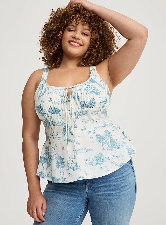 TORRID Corset Sleeveless Peplum Top | Arden Fair