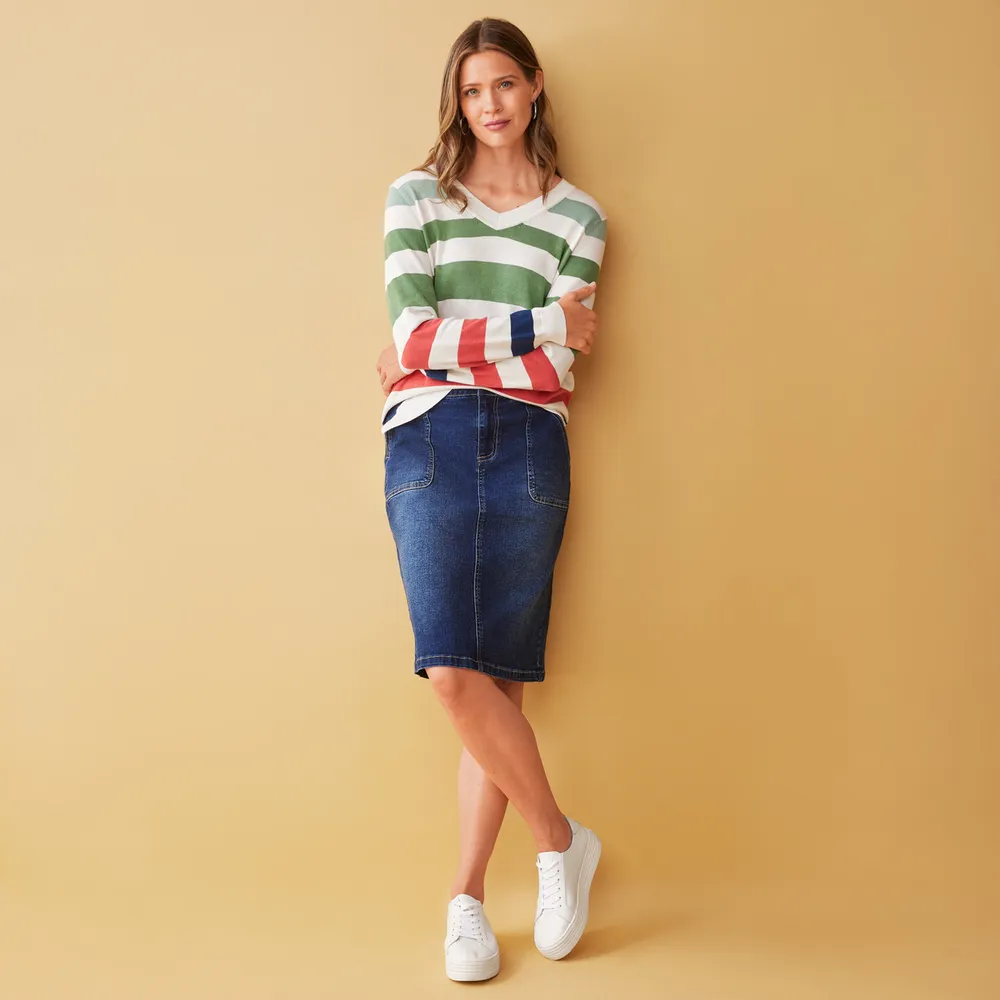Bold stripe sweater discount