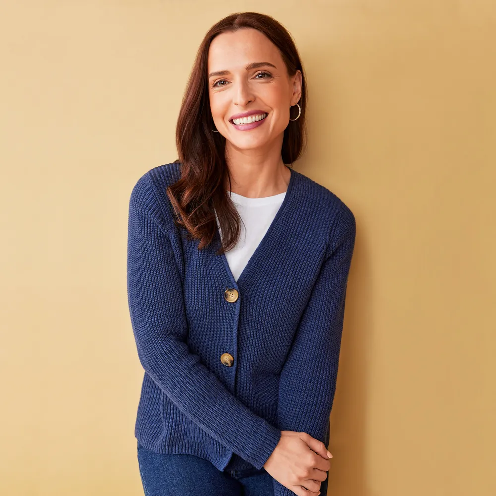 Shaker stitch cardigan outlet