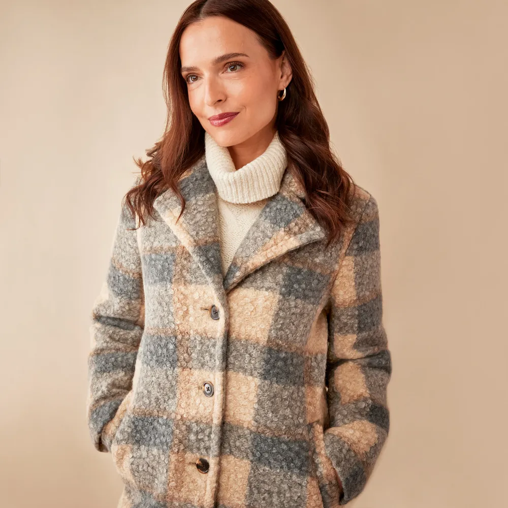 Boucle deals textured coat