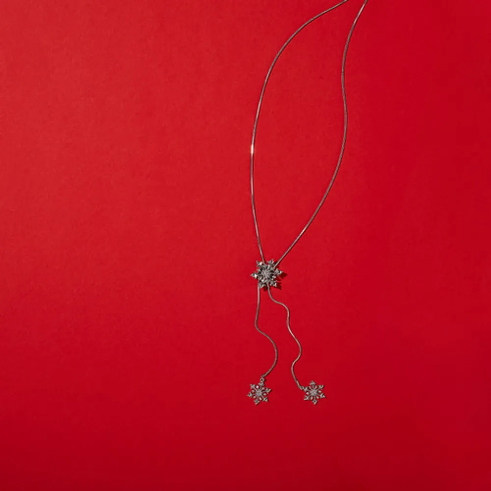 Snowflake shop lariat necklace