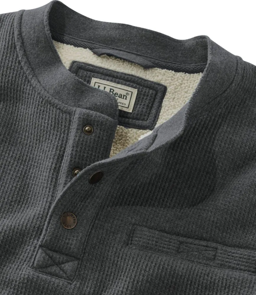 L.L. Bean Men's Katahdin Iron Works® Bonded Waffle Fleece Henley Mall