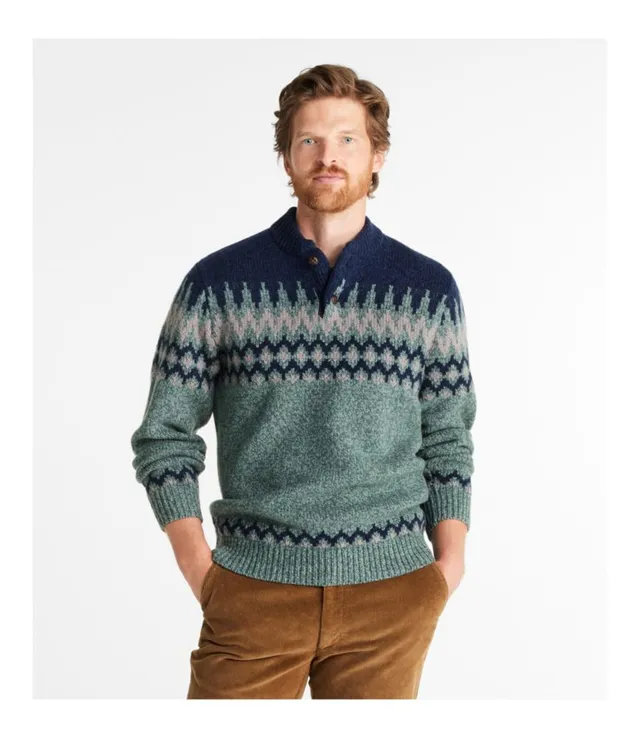 Ll bean classic ragg hotsell wool sweater fair isle