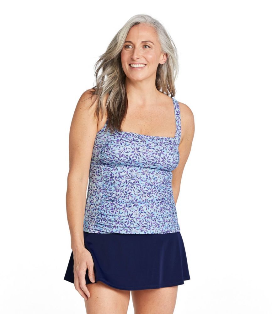 L.L. Bean Women's L.L.Bean Mix-and-Match Swimwear, Squareneck Tankini ...