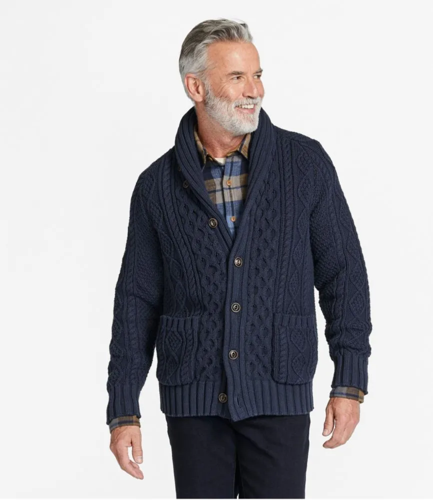 Signature cotton fisherman outlet sweater