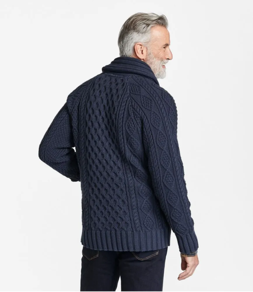 Cotton fisherman hot sale sweater mens