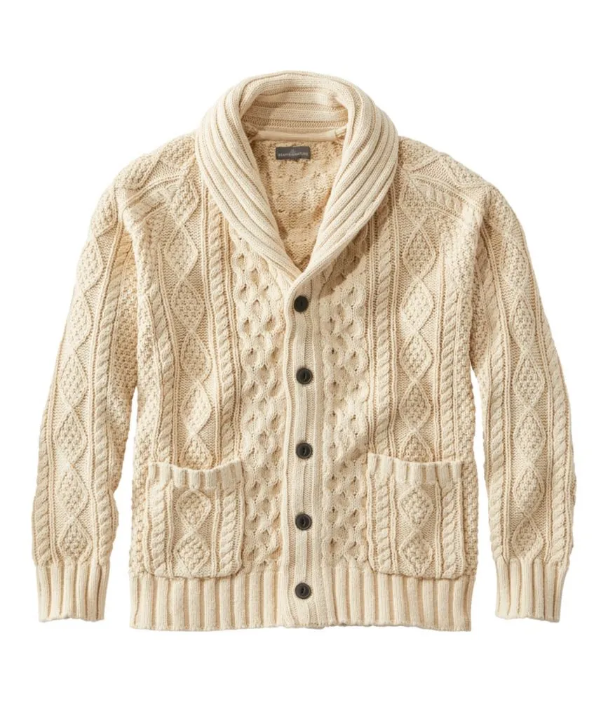 Shawl collar fisherman clearance sweater