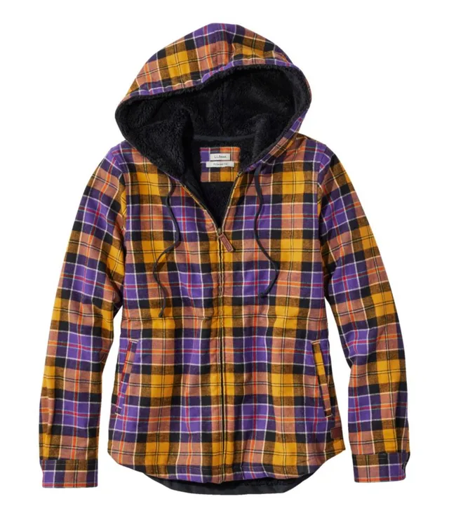 Ll bean fleece lined flannel cheap womens