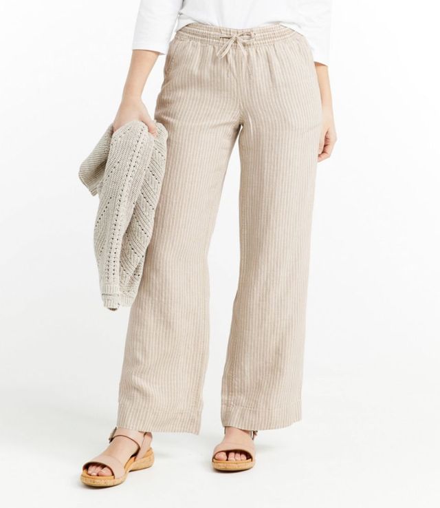 Ll bean womens linen on sale pants