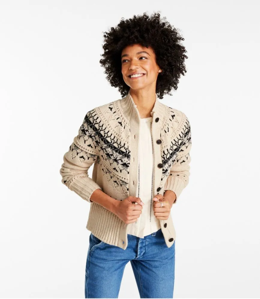 Women's fisherman clearance cardigan