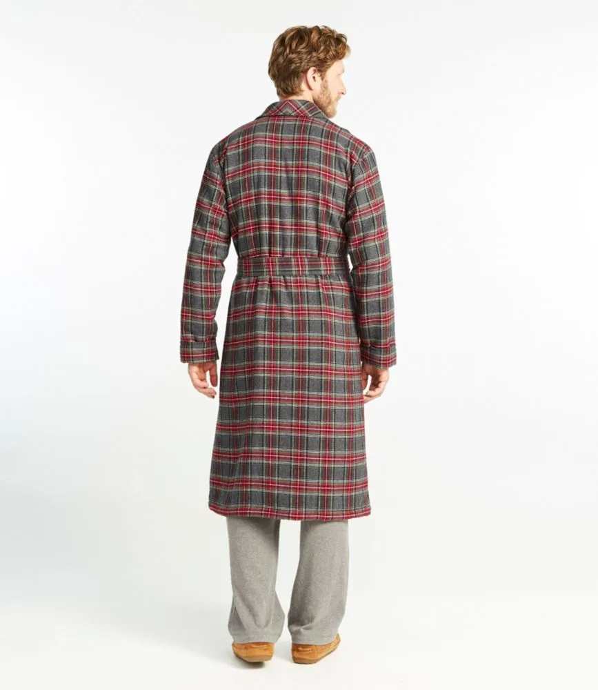 L.L. Bean Men's Scotch Plaid Flannel Robe, SherpaLined Mall of America®