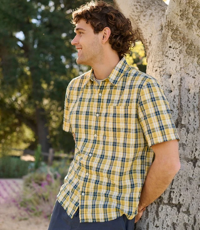 L.L. Bean Men's Sherpa-Lined Scotch Plaid Shirt, Slightly