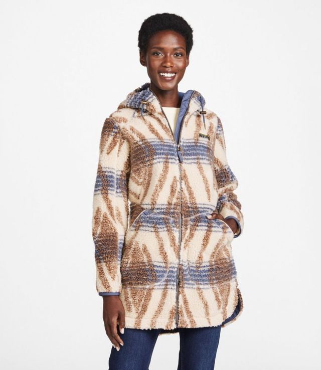 L.L. Bean Women's Mountain Pile Fleece Coat, Stripe | Mall of America®