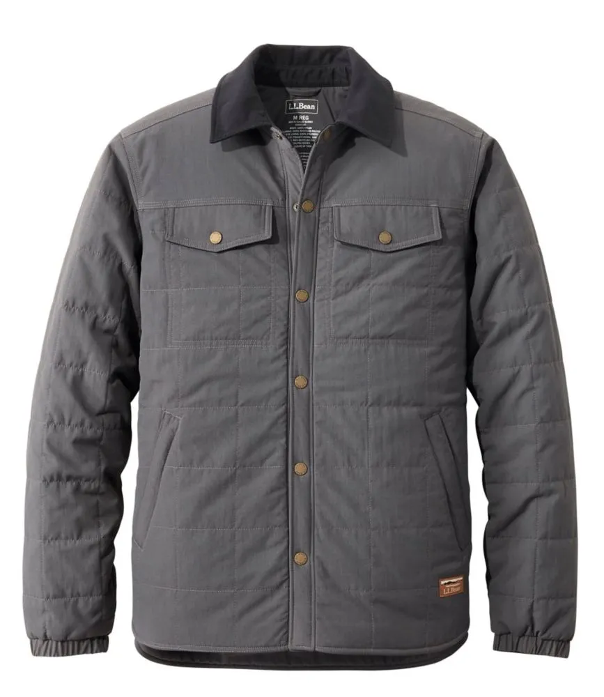 Mens insulated cheap shirt jacket