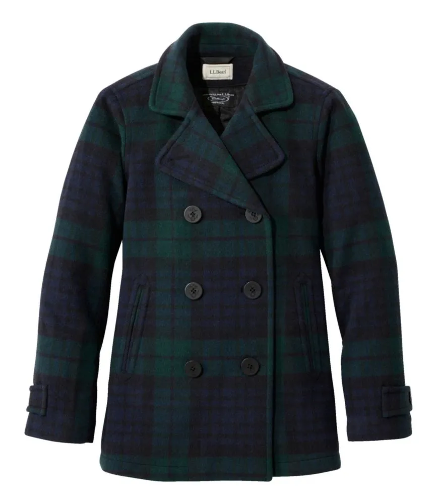 Green deals plaid peacoat