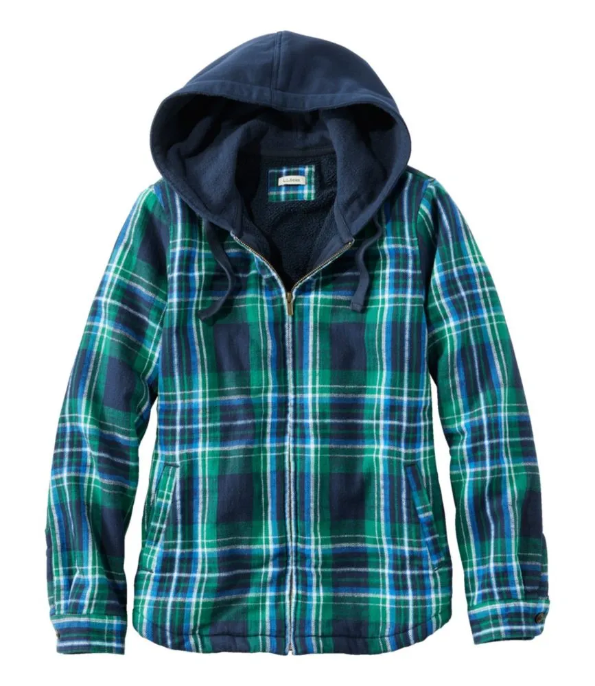 Fleece lined flannel womens best sale