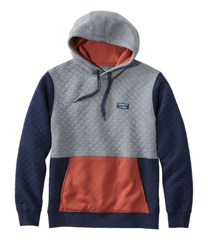 L.L. Bean Men s Quilted Sweatshirt Pullover Hoodie Colorblock