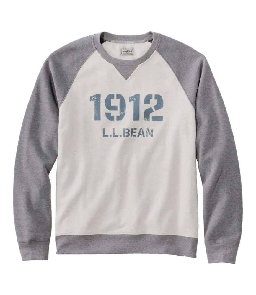 L.L. Bean Men's L.L.Bean 1912 Sweatshirt, Raglan Crewneck, Logo