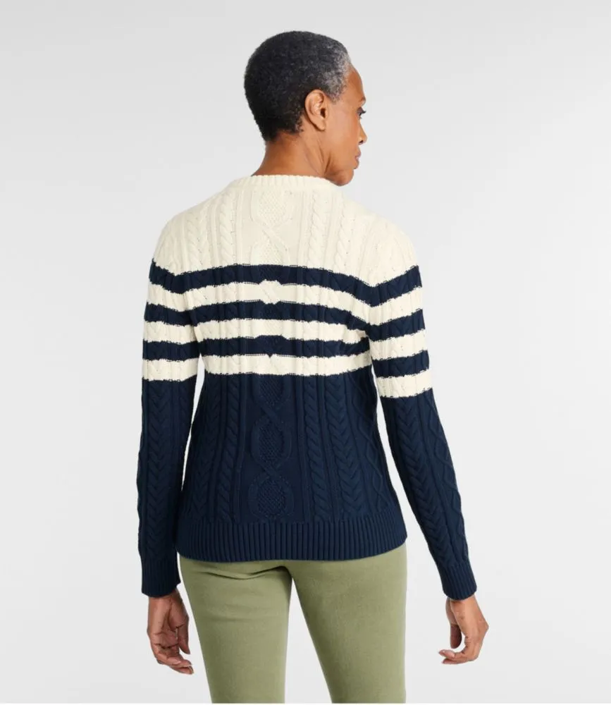 L.L. Bean Women's Bean's Heritage Soft Cotton Fisherman Sweater