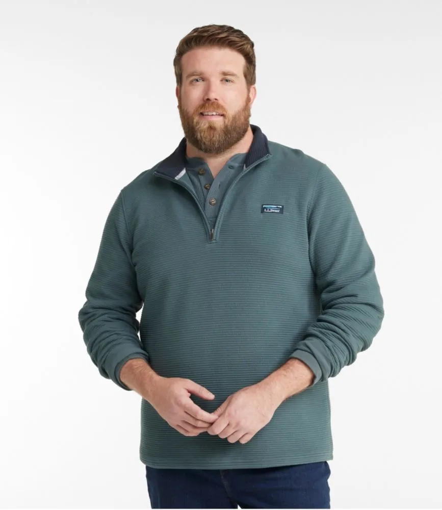 L.L. Bean Men's Lakewashed Double-Knit Quarter-Zip Pullover at