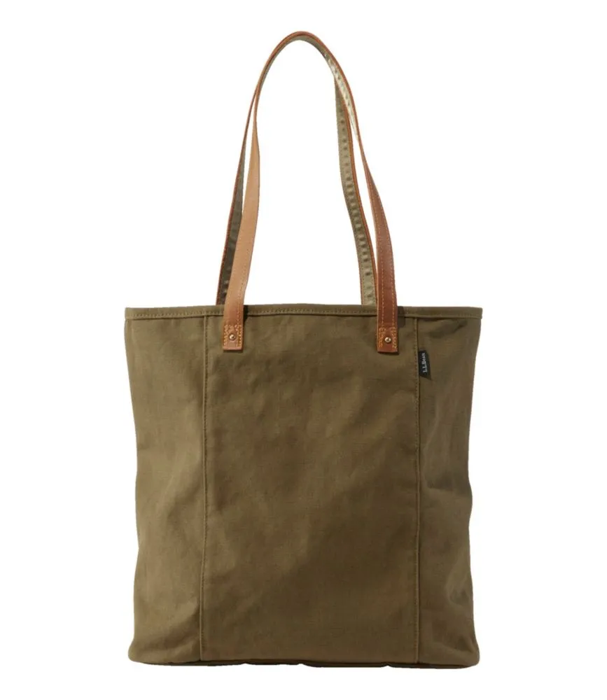 Everlane Army Green Leather Hanfle Canvas Tote good