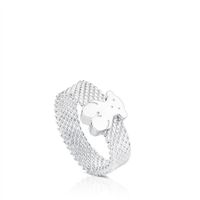 Anillo mesh de plata tous deals