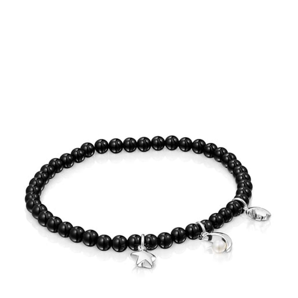 TOUS Silver Magic Nature Bracelet with onyx and pearl Westland Mall