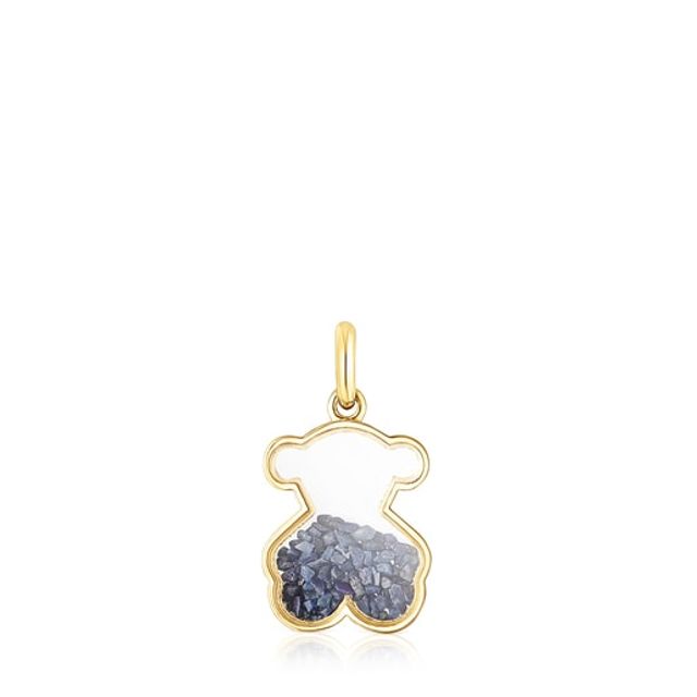TOUS Gold Areia Pendant with blue sapphire Westland Mall
