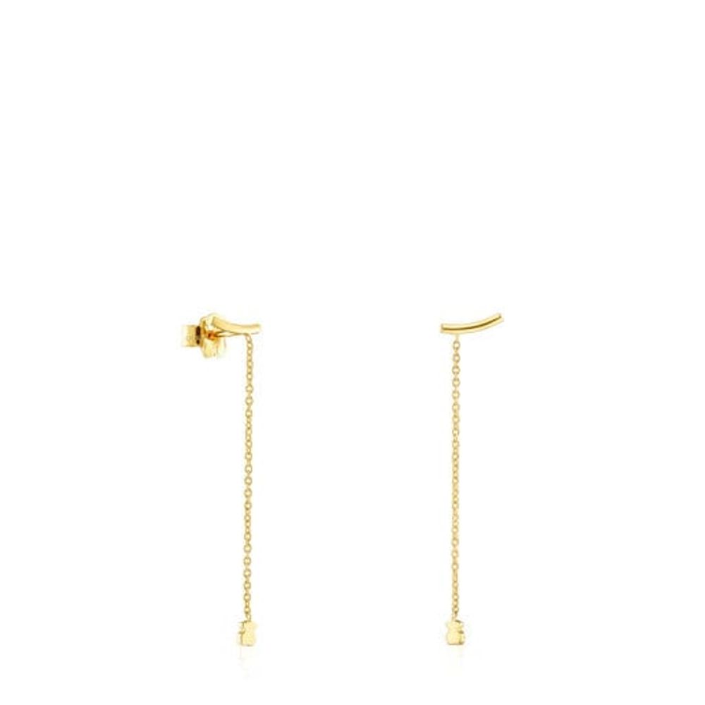 TOUS Gold TOUS Cool Joy Earrings with bear and chain Westland Mall