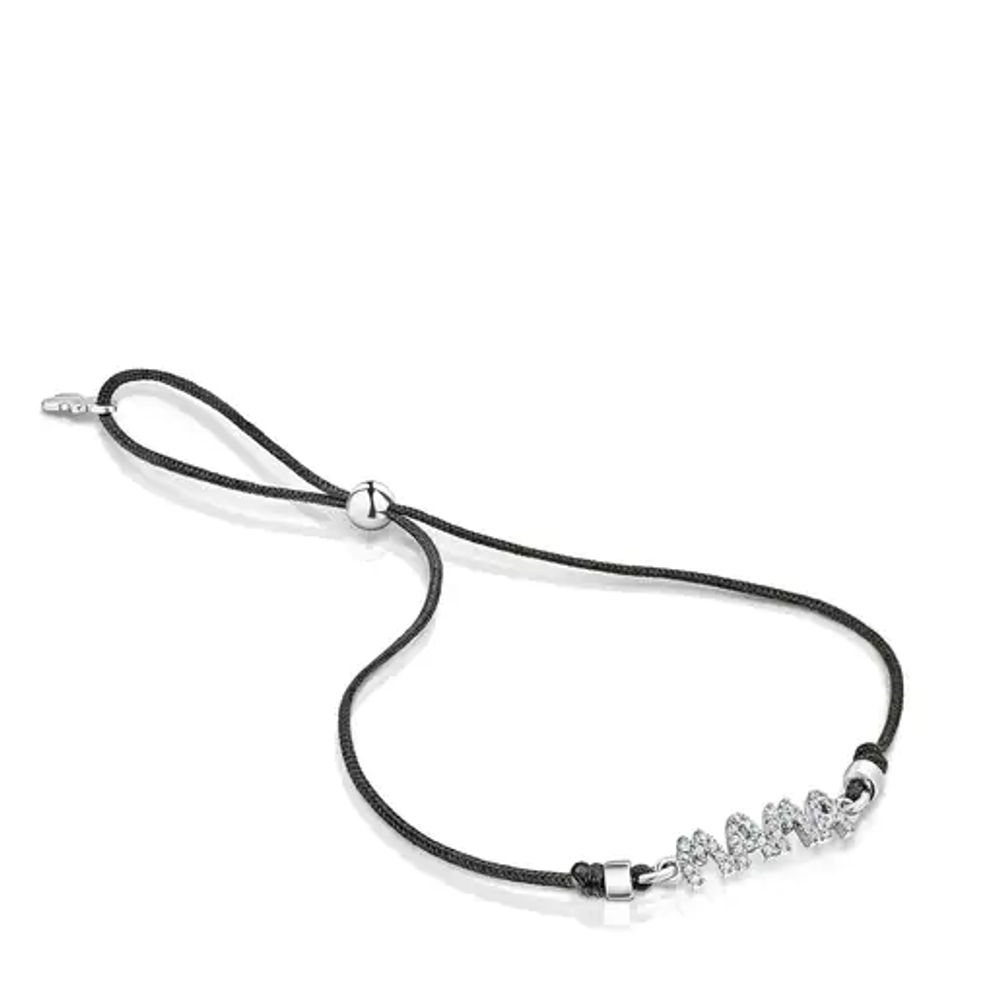 TOUS Pulsera de oro blanco y diamantes TOUS Crossword Mama Paseo