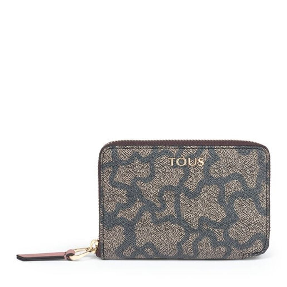 TOUS Small Kaos Icon Wallet in Multi Black Pink Westland Mall
