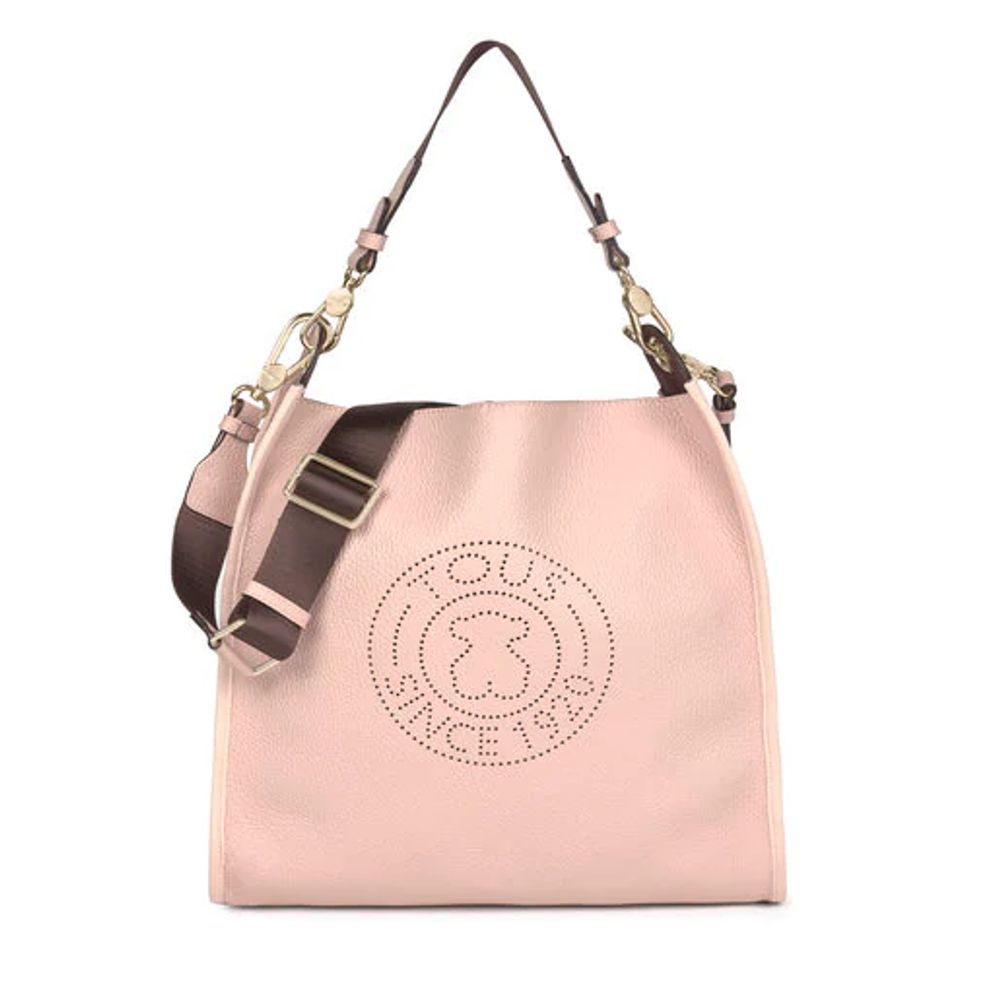 TOUS Large pale pink Leather Leissa Shoulder bag Plaza Las Americas