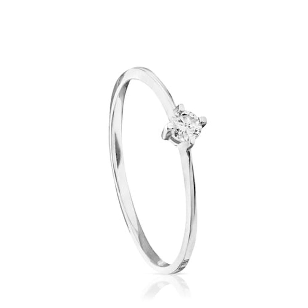 Anillo tous oro blanco hot sale y diamantes