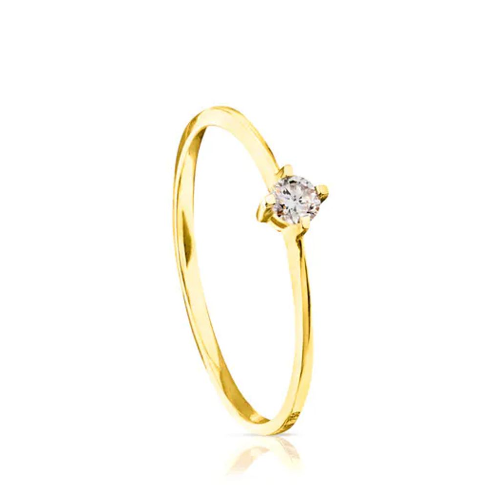 Anillo tous brillantes de oro rosa con diamante deals