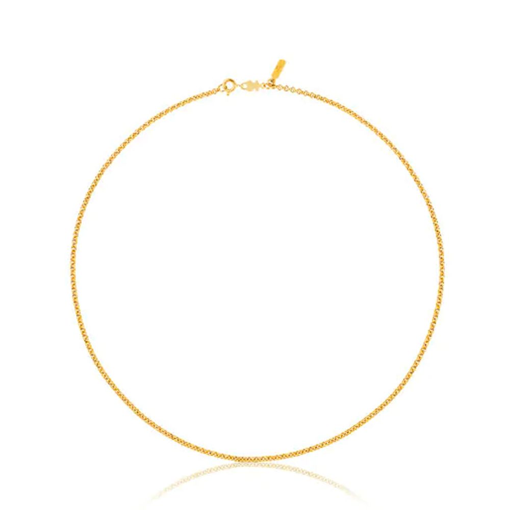TOUS Cadena mediana TOUS Chain con ba o de oro 18 kt sobre plata