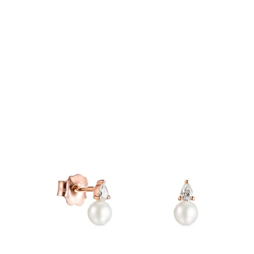 Tous rose gold earrings new arrivals