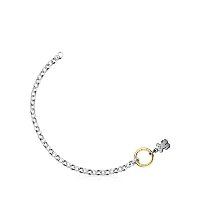 TOUS Silver Silver Vermeil and Dark Silver Hold Bracelet
