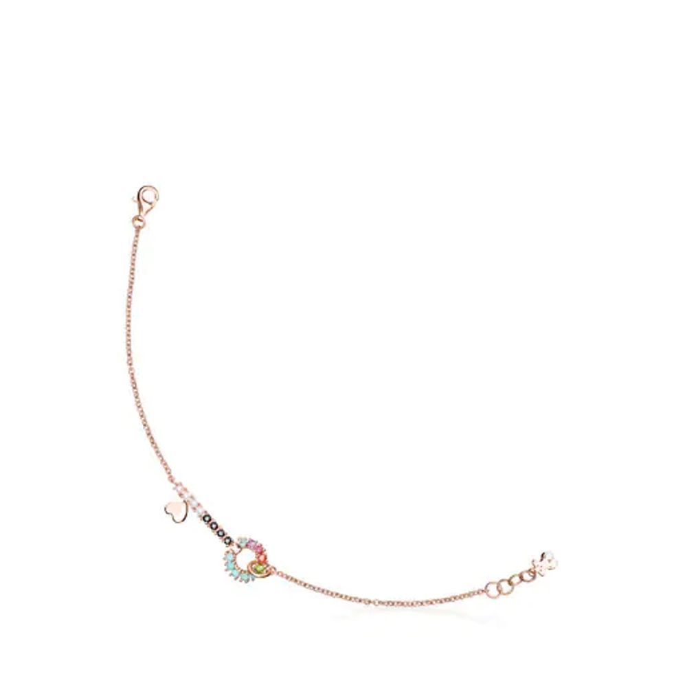 TOUS Pulsera San Valent n llave con ba o de oro rosa 18 kt sobre