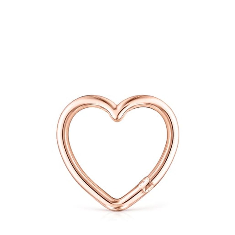 TOUS Anilla grande Hold coraz n con ba o de oro rosa 18 kt sobre