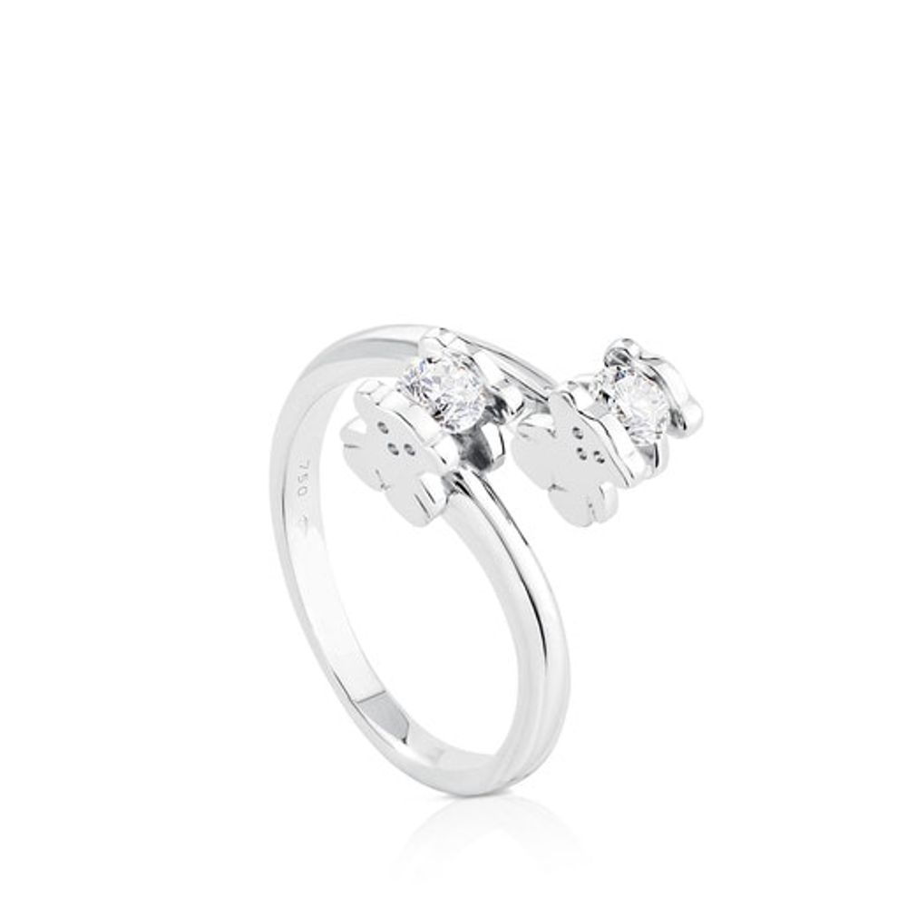 Anillos tous oro blanco discount y diamantes