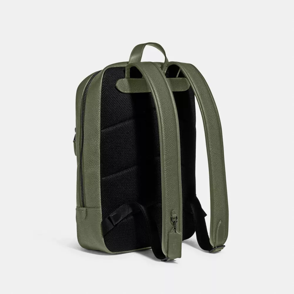 Coach olive green backpack sale