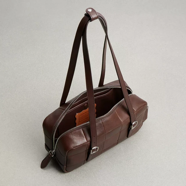 ショルダーバッグ・ポシェット Coachtopia Alter/Ego Satchel Bag Checkerboard Leather CAE88 Alter/Ego Mini Satchel Bag In Checkerboard Upcrafted Leather