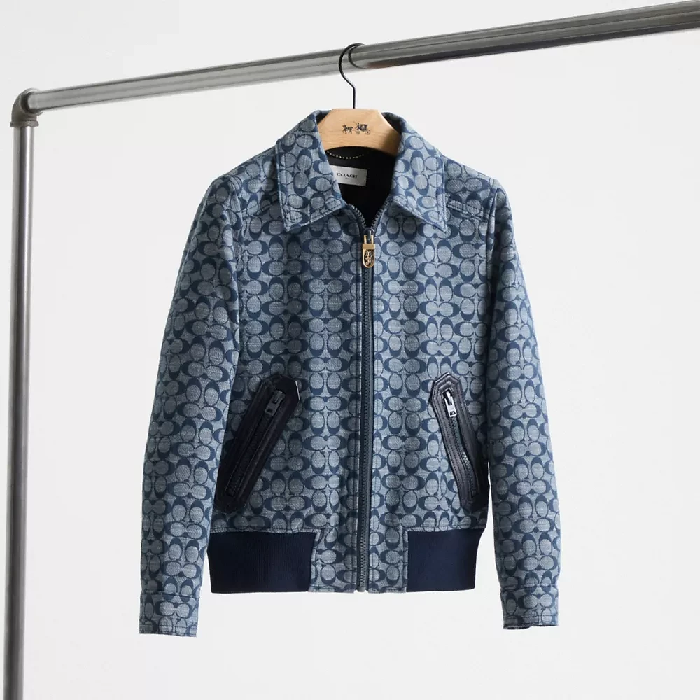 Carter Young Blouson Coaches Jacket in Olive/Smoke Plaid