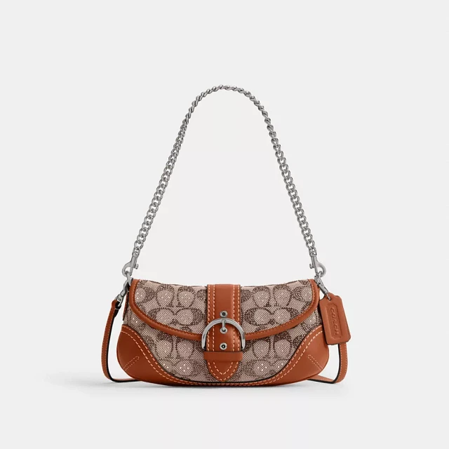 Shop COACH® Soho Bag 25 In Crystal Signature Jacquard at Beverly