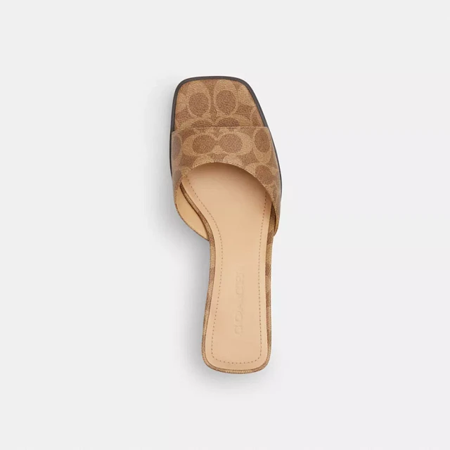 COACH® Sculpted C Block Heel Sandal | Arden Fair