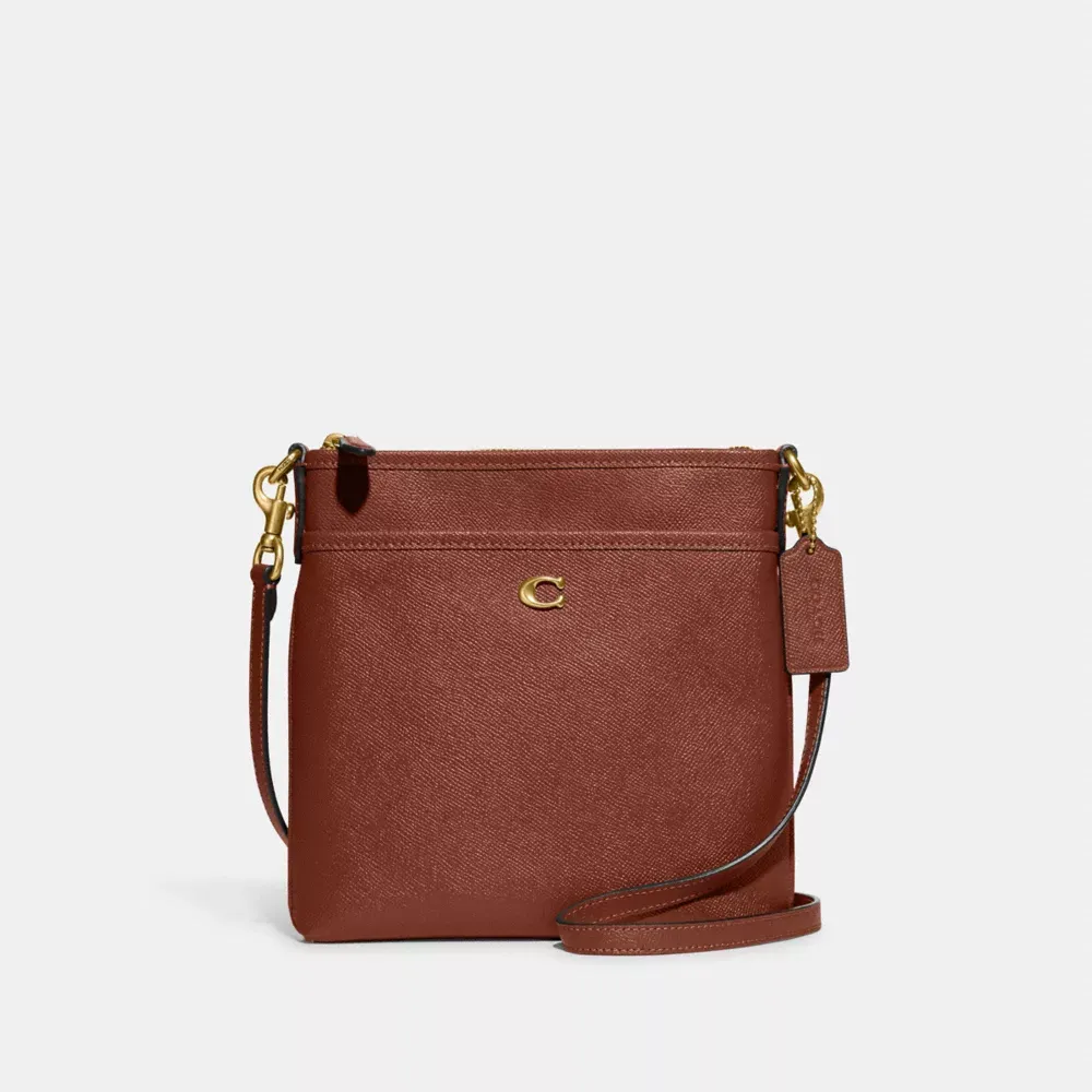 Coach courier crossbody in crossgrain online leather