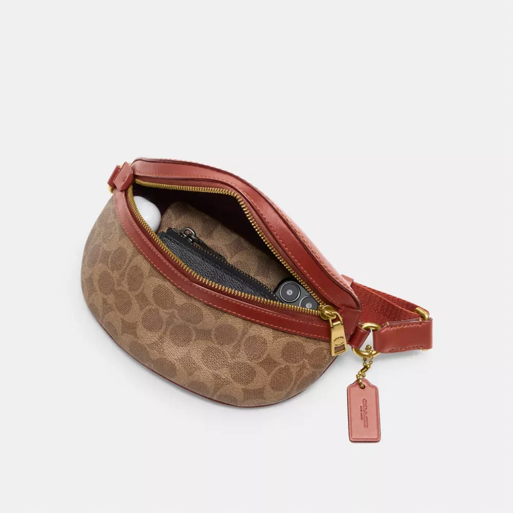 Belt bag in signature canvas online coach