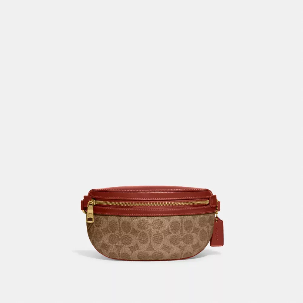 Coach Bethany Belt Bag In Signature Canvas Square One